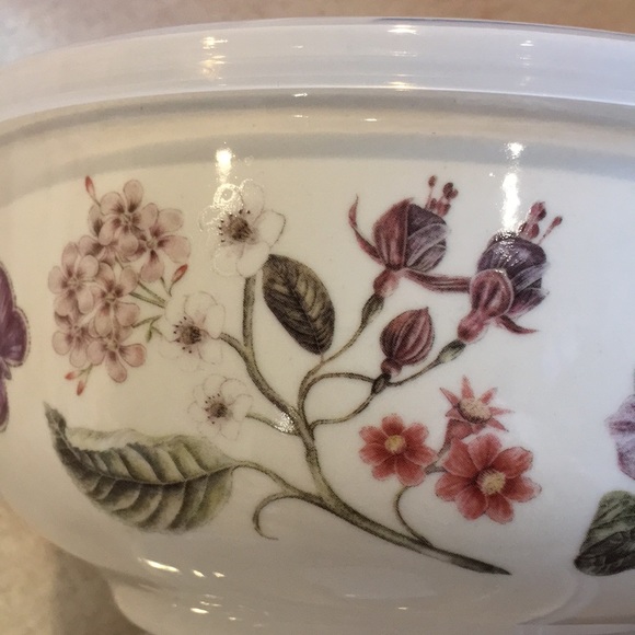 Grace Pantry Fine Porcelain Ceramic Food Storage Containers Set of 2 Floral NWT - Picture 5 of 16